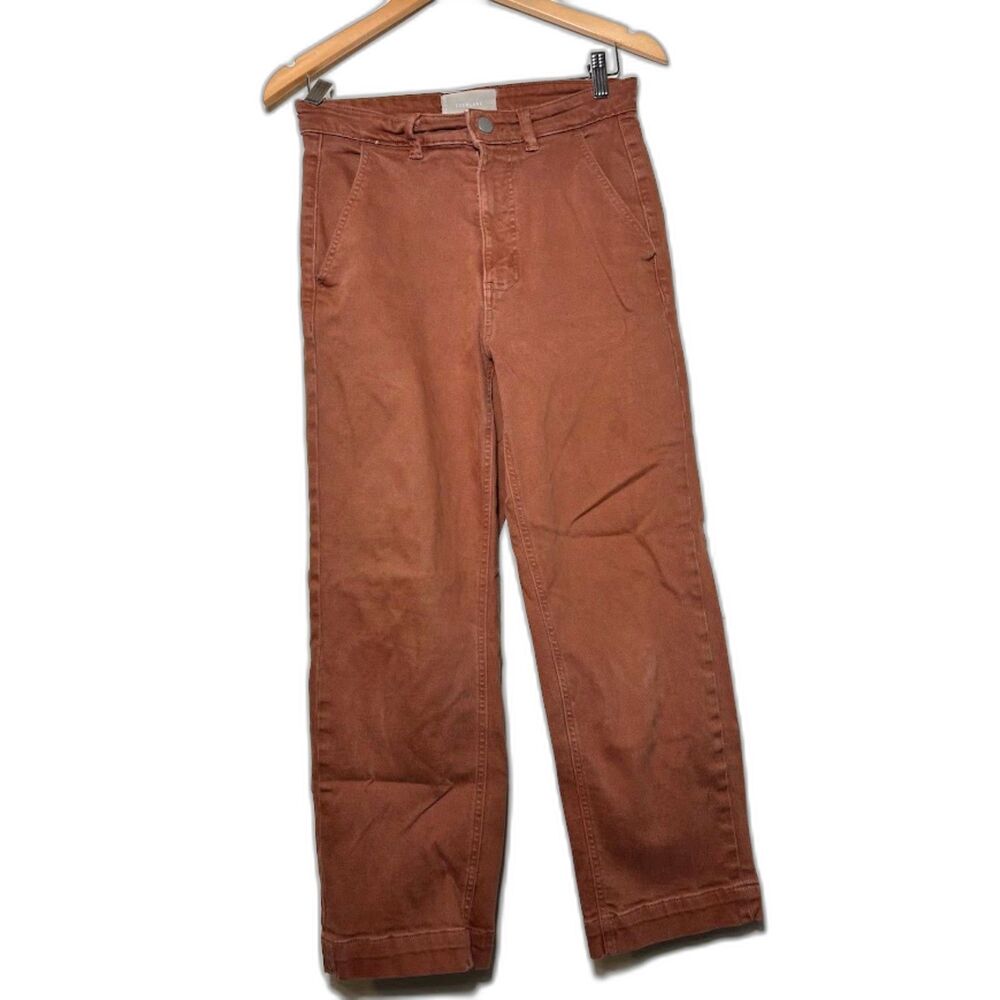 Everlane The Straight Leg Crop Regular Rust Orange Sz 6 Minimalist Closet Staple